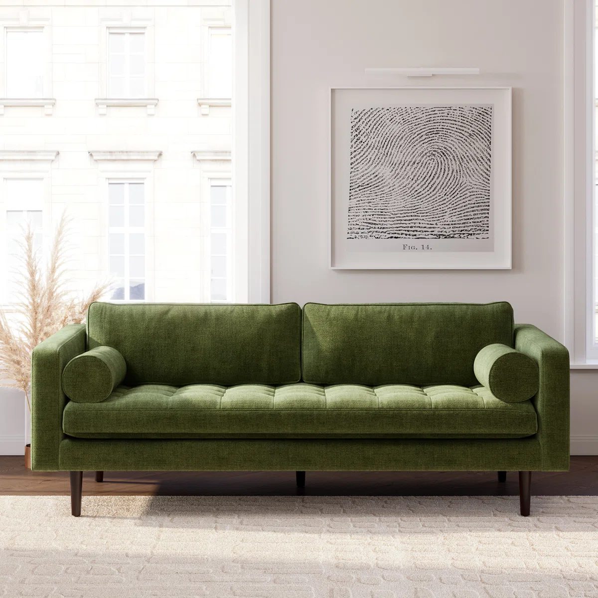 Napa 88.5'' Upholstered Fabric Sofa