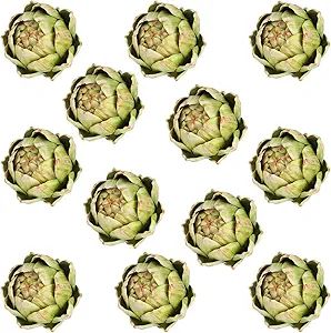 Timgle 12 Pcs Green Artificial Artichokes Fake Vegetables