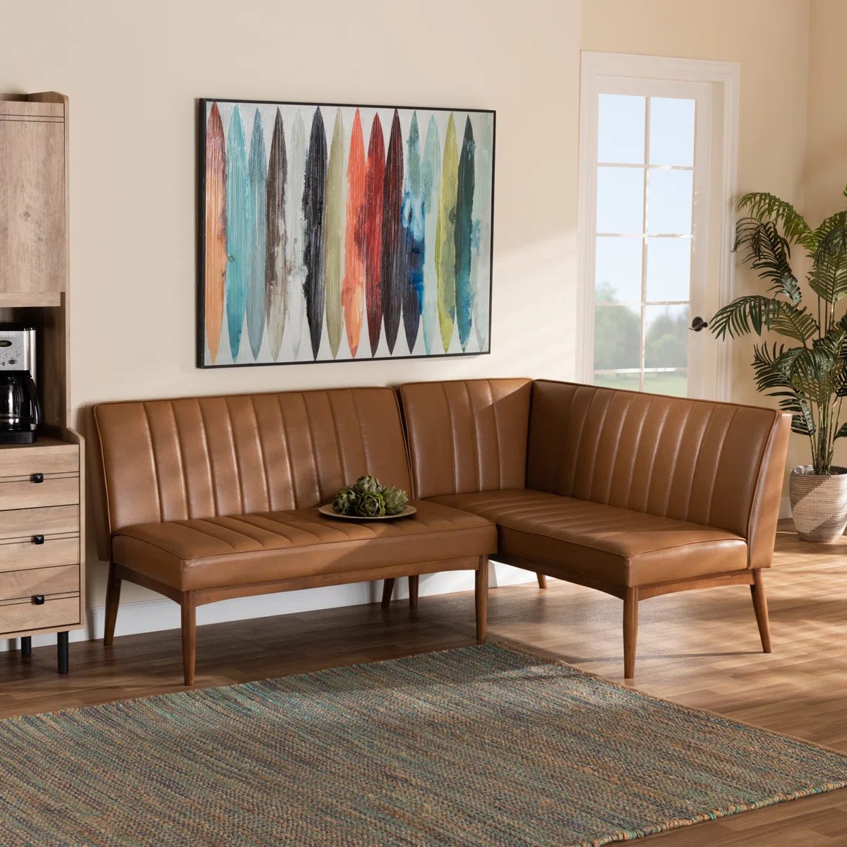 Hilley Faux Leather Upholstered Bench