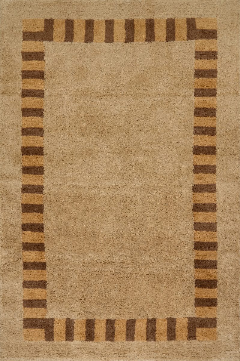 Sabrine Scandinavian Bordered Cotton Rug | Ivory