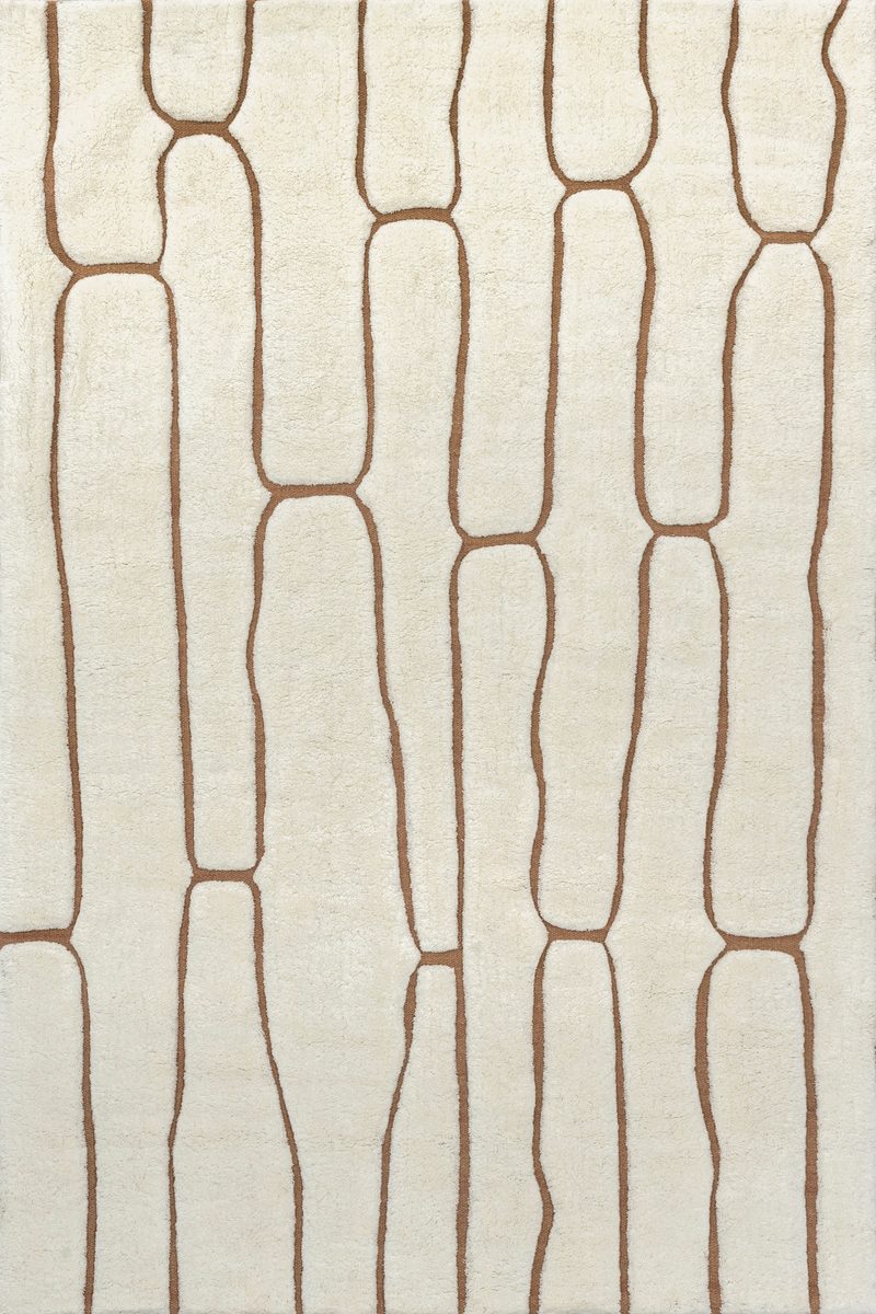 Nazco Abstract New Zealand Wool Rug | Cream